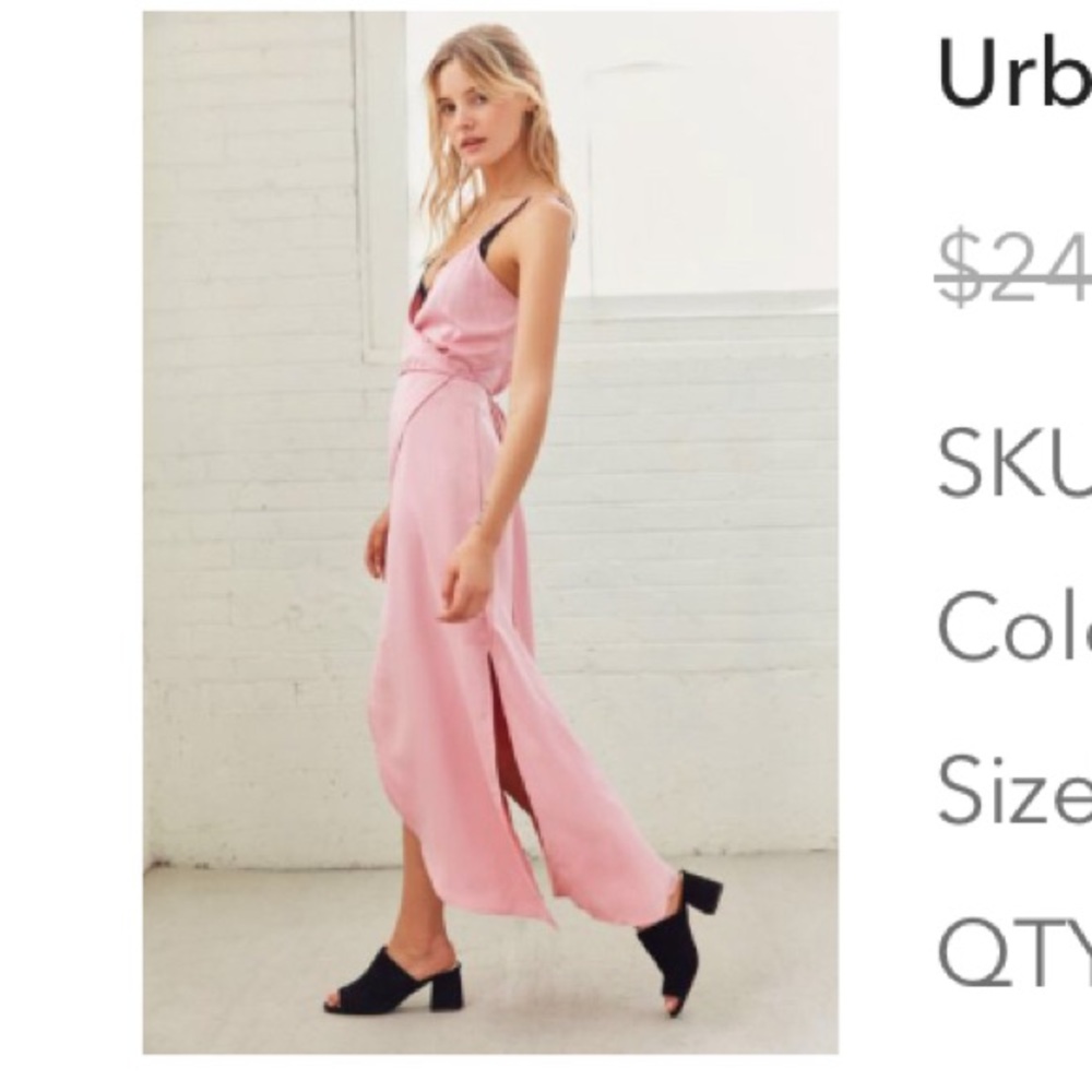 Urban outfitters pink long maxi dress